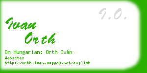 ivan orth business card